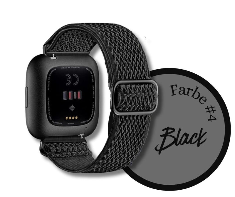 Armband elastisch für Fitbit Versa und Versa 2 Nylon Loop