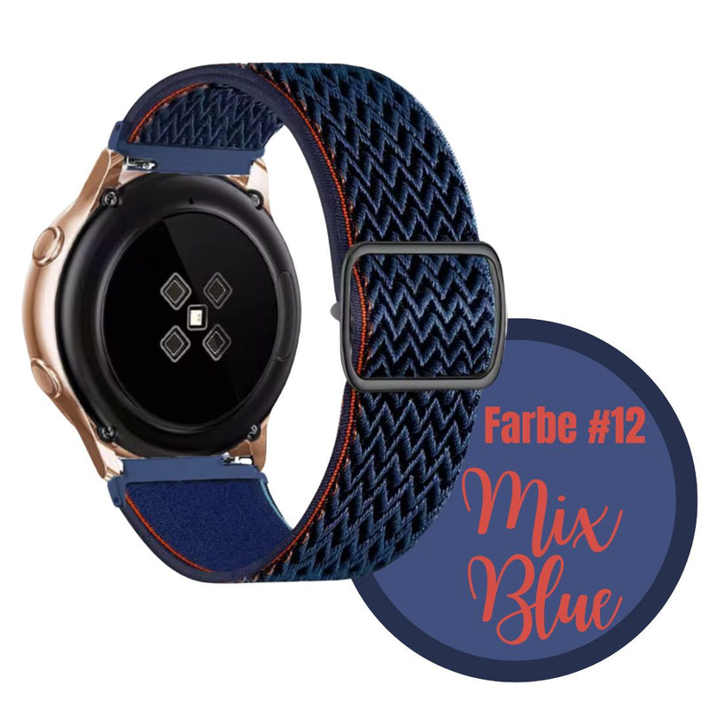 Nylon Loop Armband elastisch für Smartwatch 20mm 22mm Samsung Amazfit Huawei Garmin