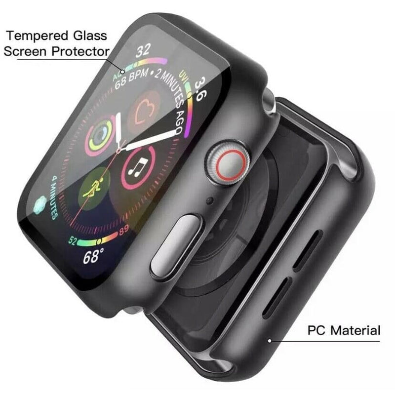 Für Apple Watch 6 5 4 3 SE Schutzhülle Glas Bumper 