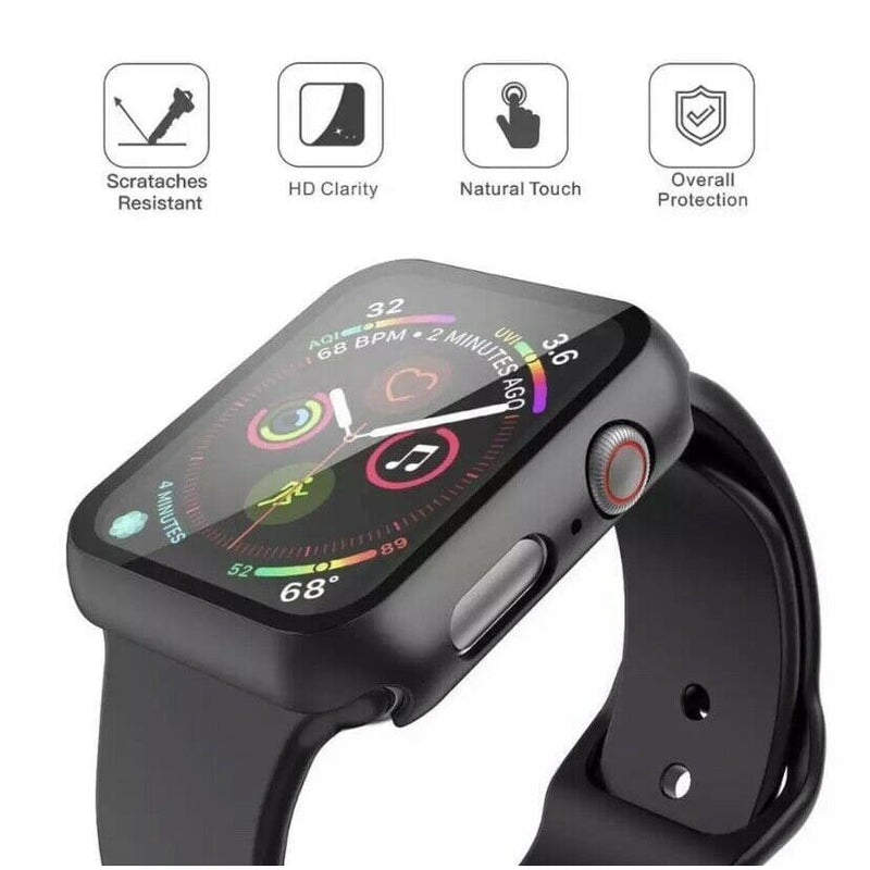 Für Apple Watch 6 5 4 3 SE Schutzhülle Glas Bumper 