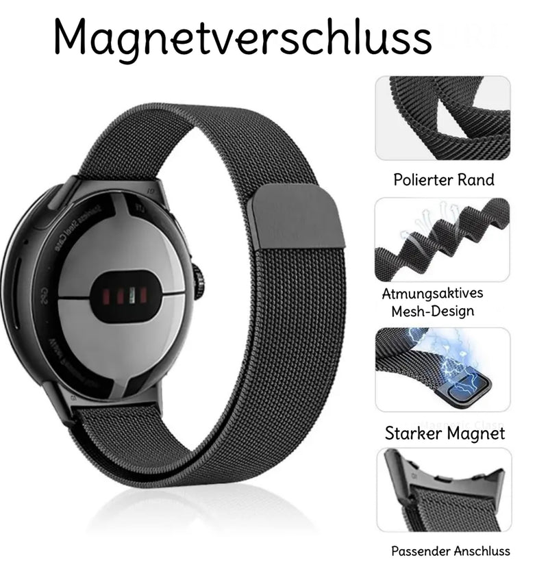 Metall Armband für Google Pixel Smart Watch Edelstahl Milanese Mesh Uhrenarmband