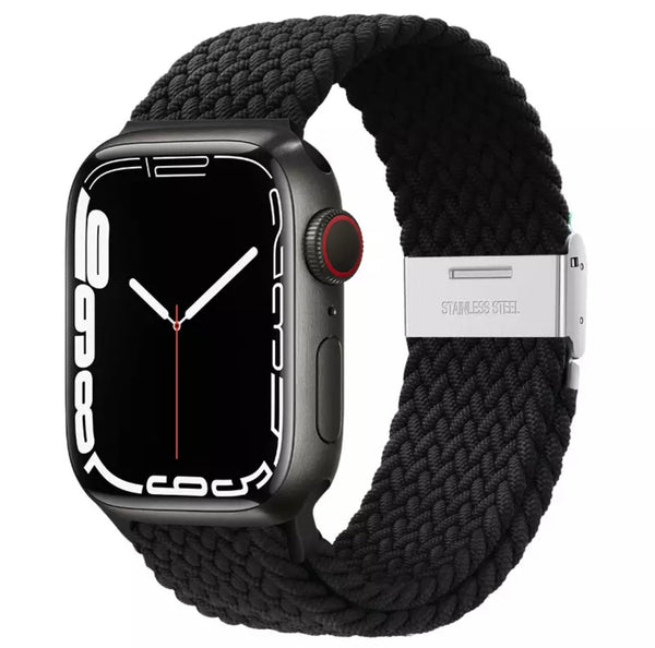 Geflochten Nylon Armband Apple Watch Ultra und Series 9/8/7/6/5/4/3/2/1 & SE mit Klappverschluss