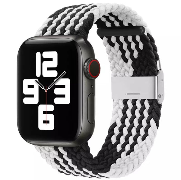 Geflochten Nylon Armband Apple Watch Ultra und Series 9/8/7/6/5/4/3/2/1 & SE mit Klappverschluss