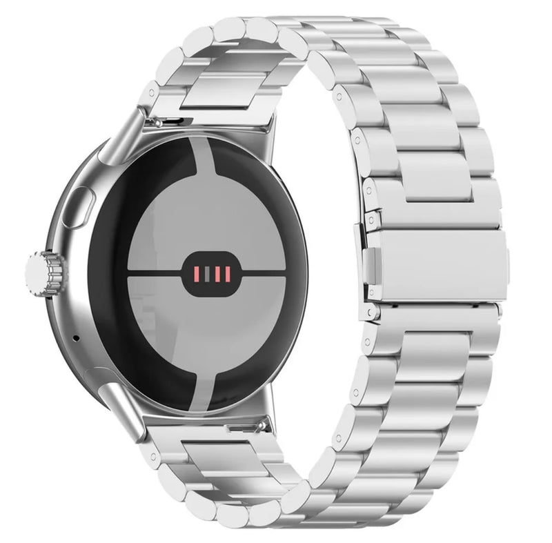 Für Google Pixel Watch Edelstahl Metall Uhr Armband Gliederband