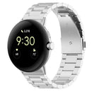 Für Google Pixel Watch Edelstahl Metall Uhr Armband Gliederband