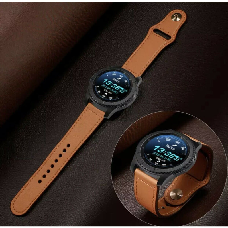 galaxy gear s2 armband Leder Armband mit Druckknopf für Samsung Galaxy Watch Samsung Active S