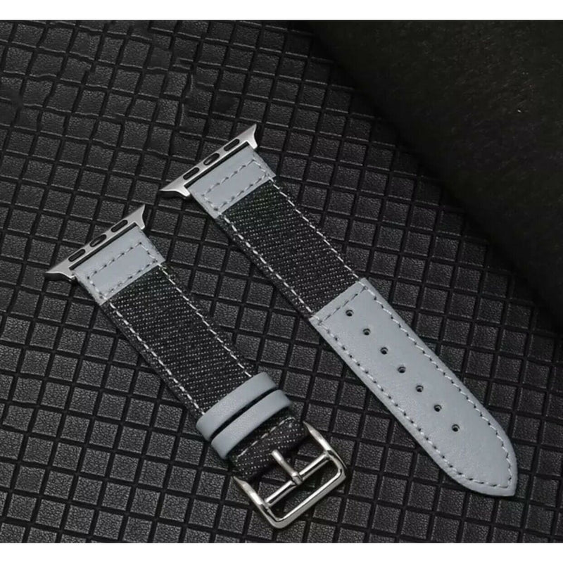 Für Apple Watch Armband SE 6 5 4 3 2 Leder ✅ Canvas Nylon 