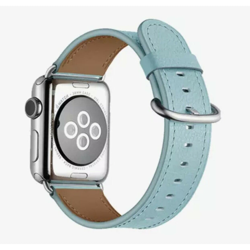 Für Apple Watch Leder Armband Ersatzband Strap Pastell⭐SE 7 