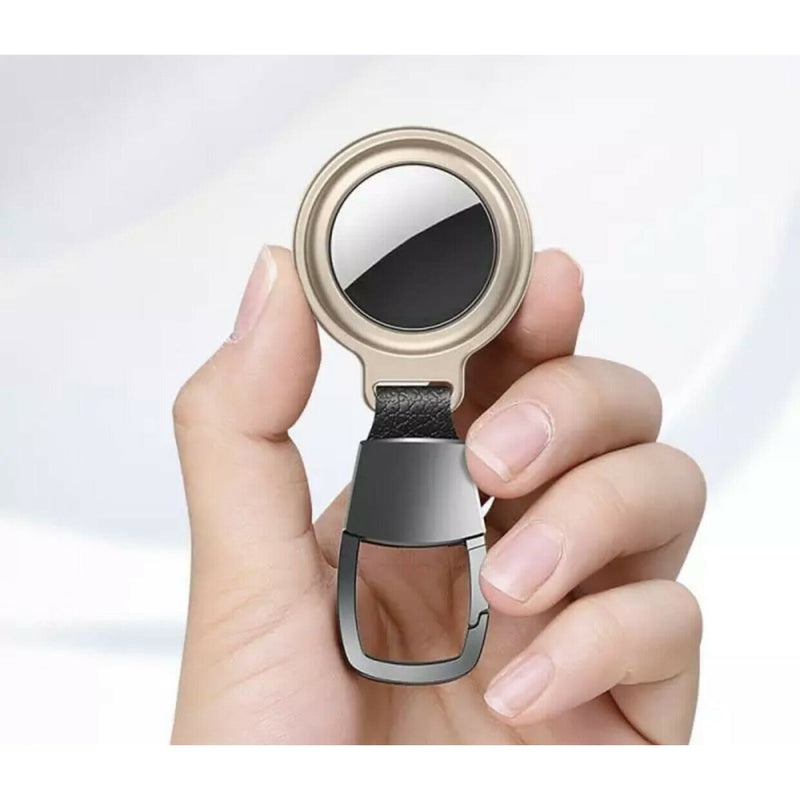 ⭐️ Für Apple AirTag Schutzhülle Metall Leder Magnet 