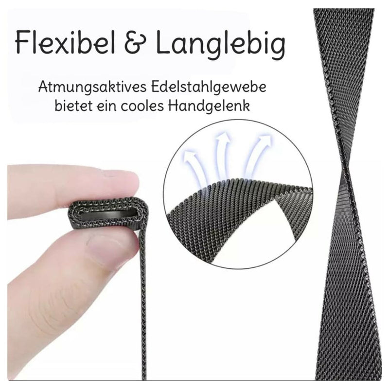 Für Fitbit Versa 3 Armband Milanese Loop ✅ Metall Magnet 