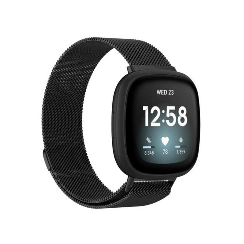 Für Fitbit Versa 3 Armband Milanese Loop ✅ Metall Magnet 