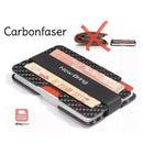 Kartenhalter Geldklammer ✅ Carbonfaser Mini Slim Etui 