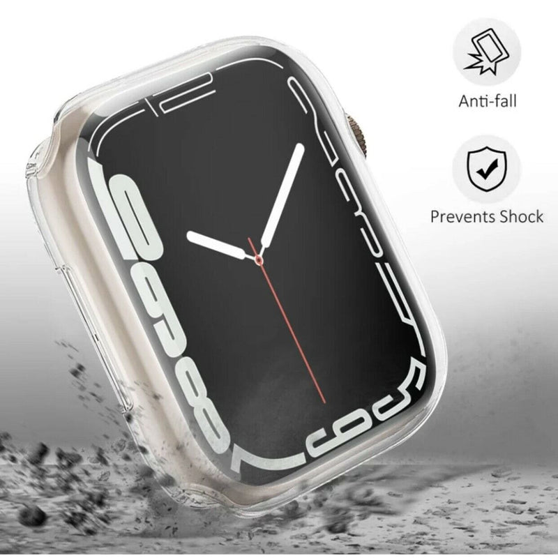 Schutzhülle Für Apple Watch Series 7 TPU Silikon klar 41 