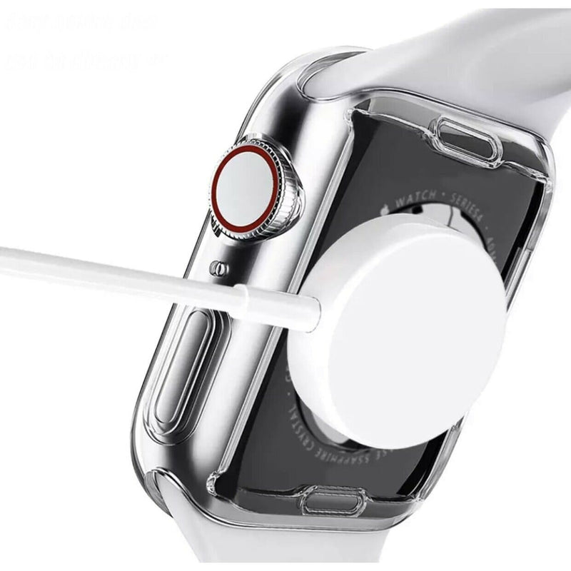 Schutzhülle Für Apple Watch Series 7 TPU Silikon klar 41 