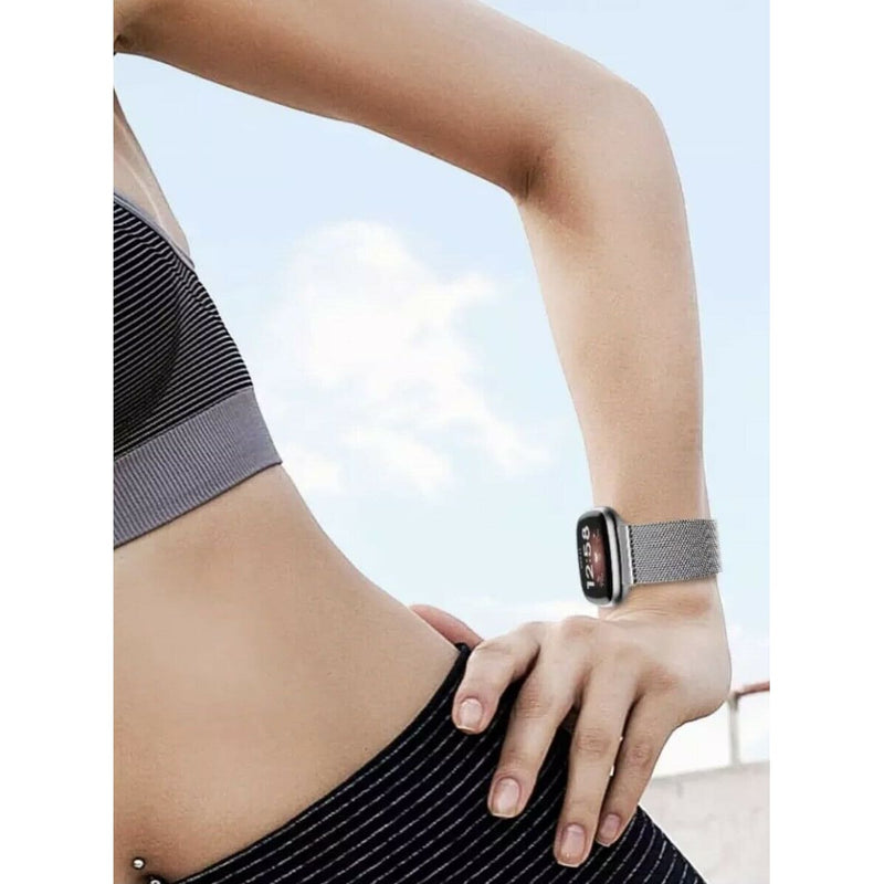 Für Fitbit Versa 3 und Sense Milanese Armband ✅ Stainless 