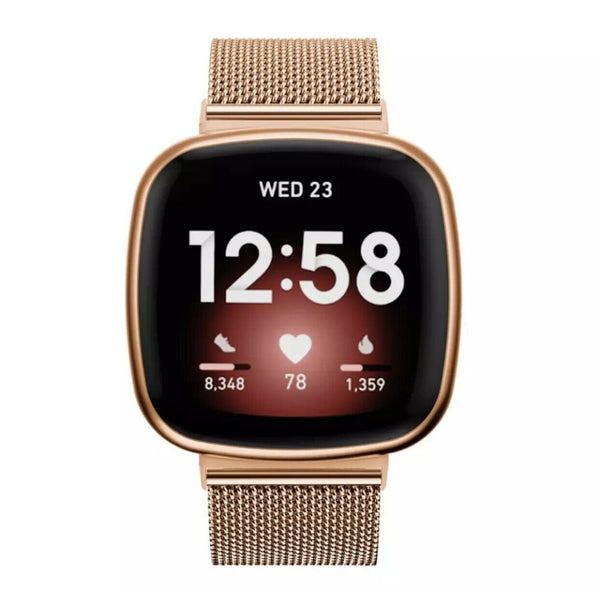 Für Fitbit Versa 3 und Sense Milanese Armband ✅ Stainless 