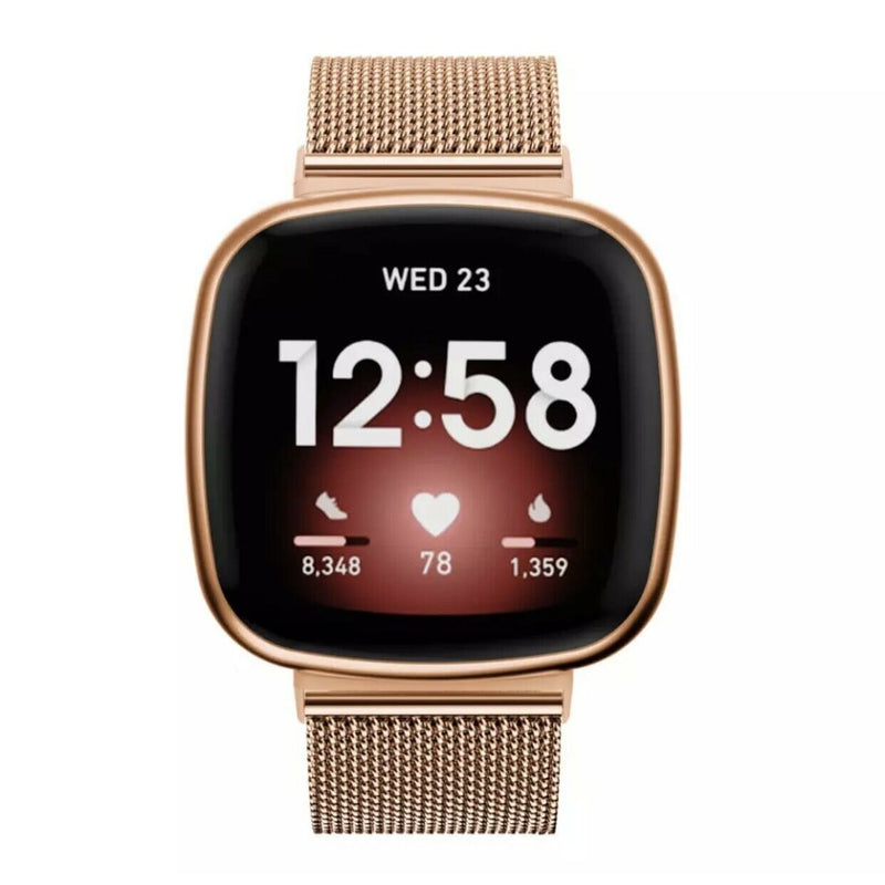 Für Fitbit Versa 3 und Sense Milanese Armband ✅ Stainless 