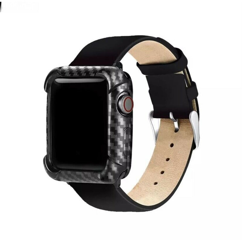 Für Apple Watch Schutzhülle SE 6 5 4 3 2 Carbon Optik ✅ Case